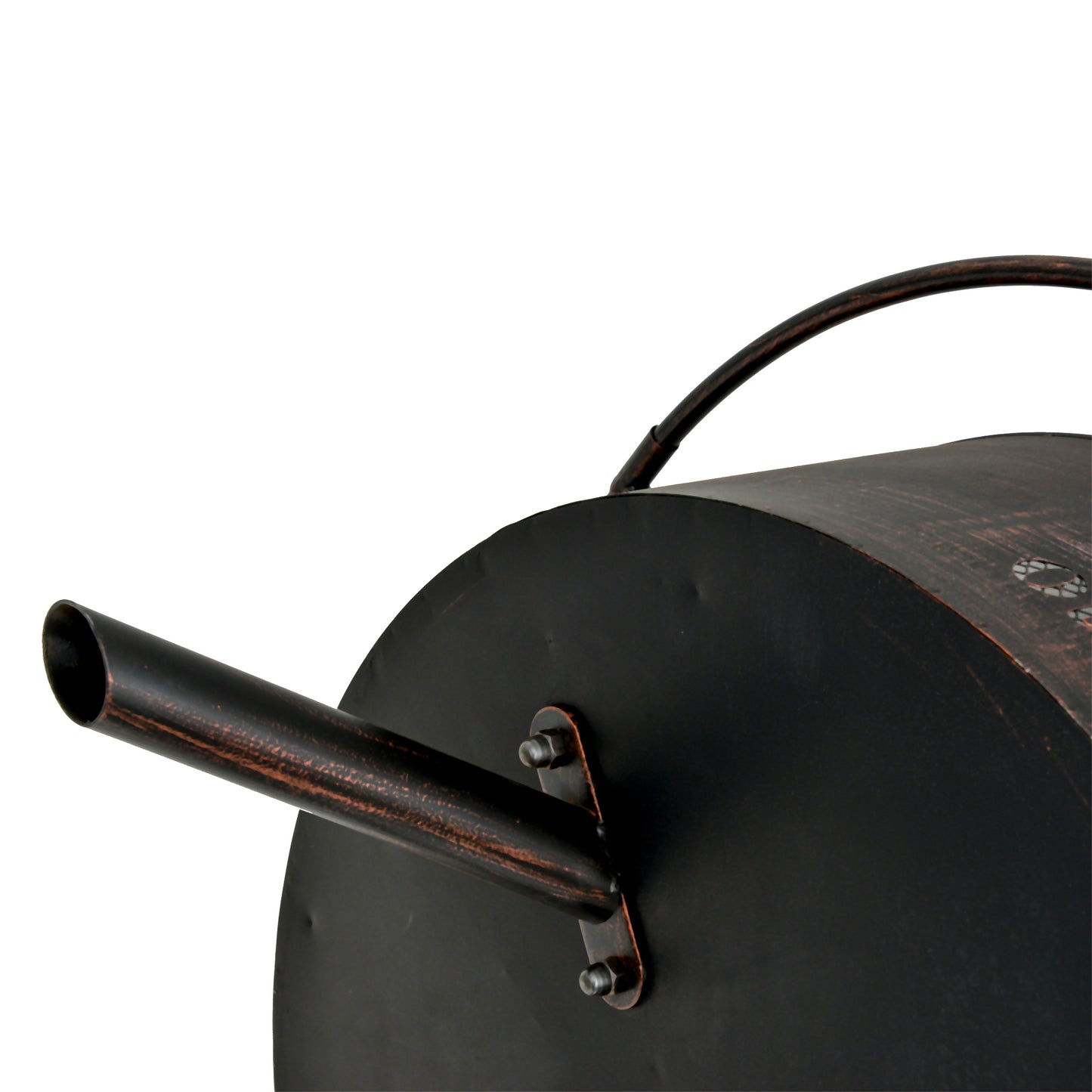 Outdoor Fire Pit with Screen Cover, Wood Burning Firebowl with Poker for Patio, Backyard, Black