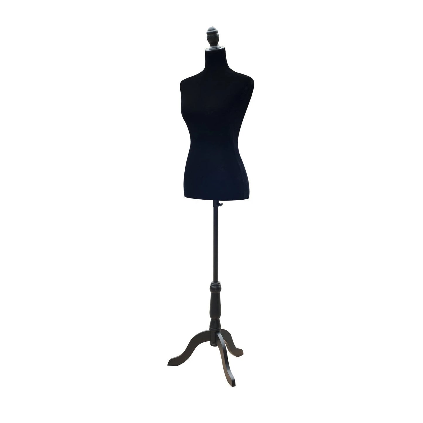 Female Fashion Mannequin Dress Form Torso Dressmaker Stand Clothing Display w/ Base Black