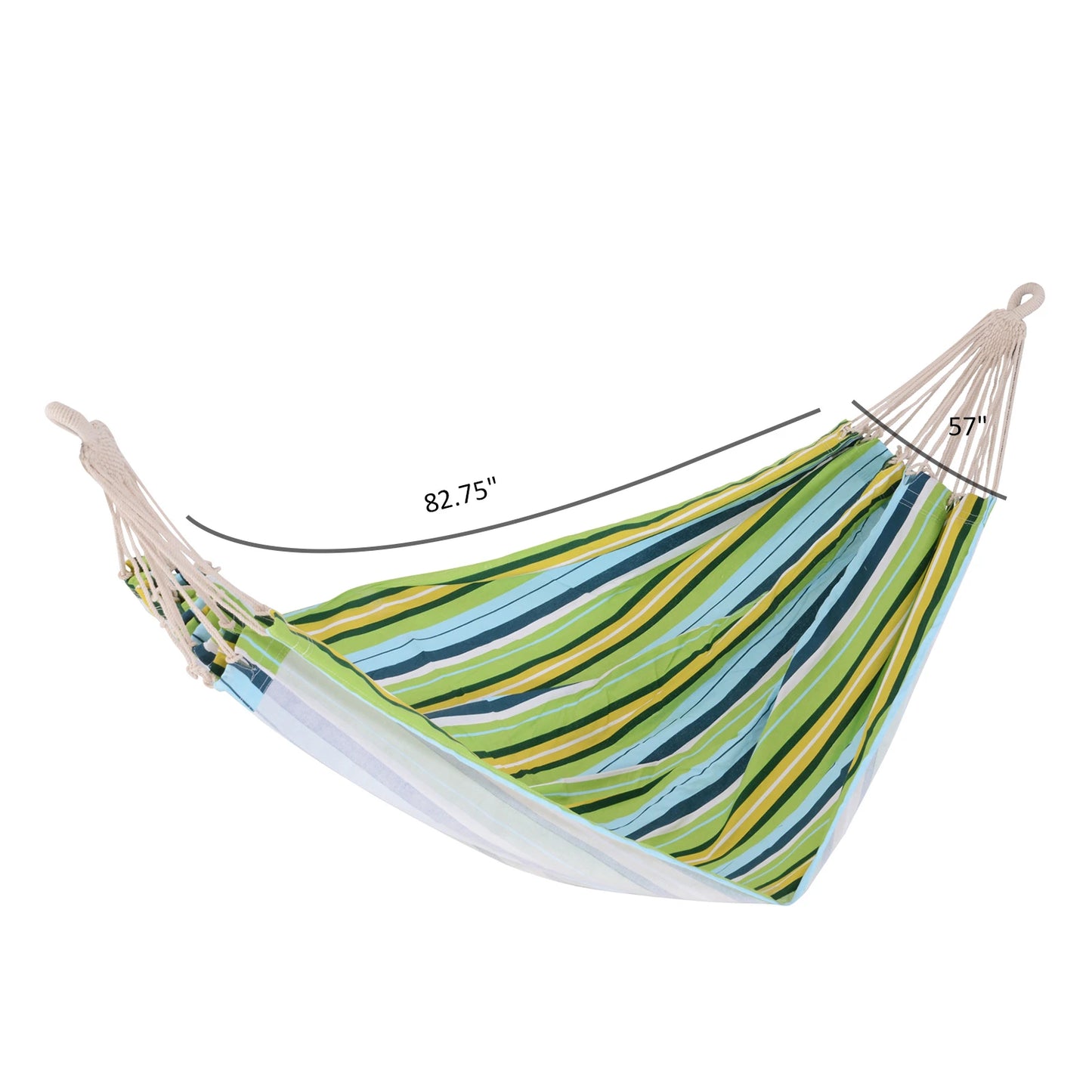 Outsunny 83"x59" Double Hammock Bed Sun Bed Lounge Garden Camping Hiking Furniture (Colour 3)