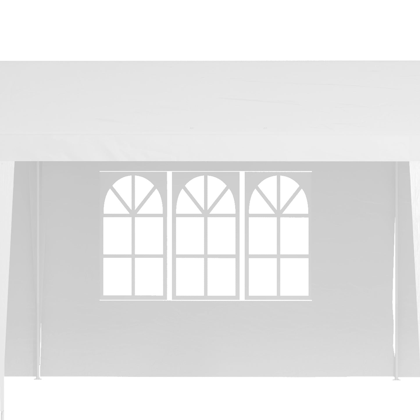 10' x 29' Party Tent Canopy Tent with Sidewalls and Large Transparent Windows for Garden, Backyard, Outdoor, White