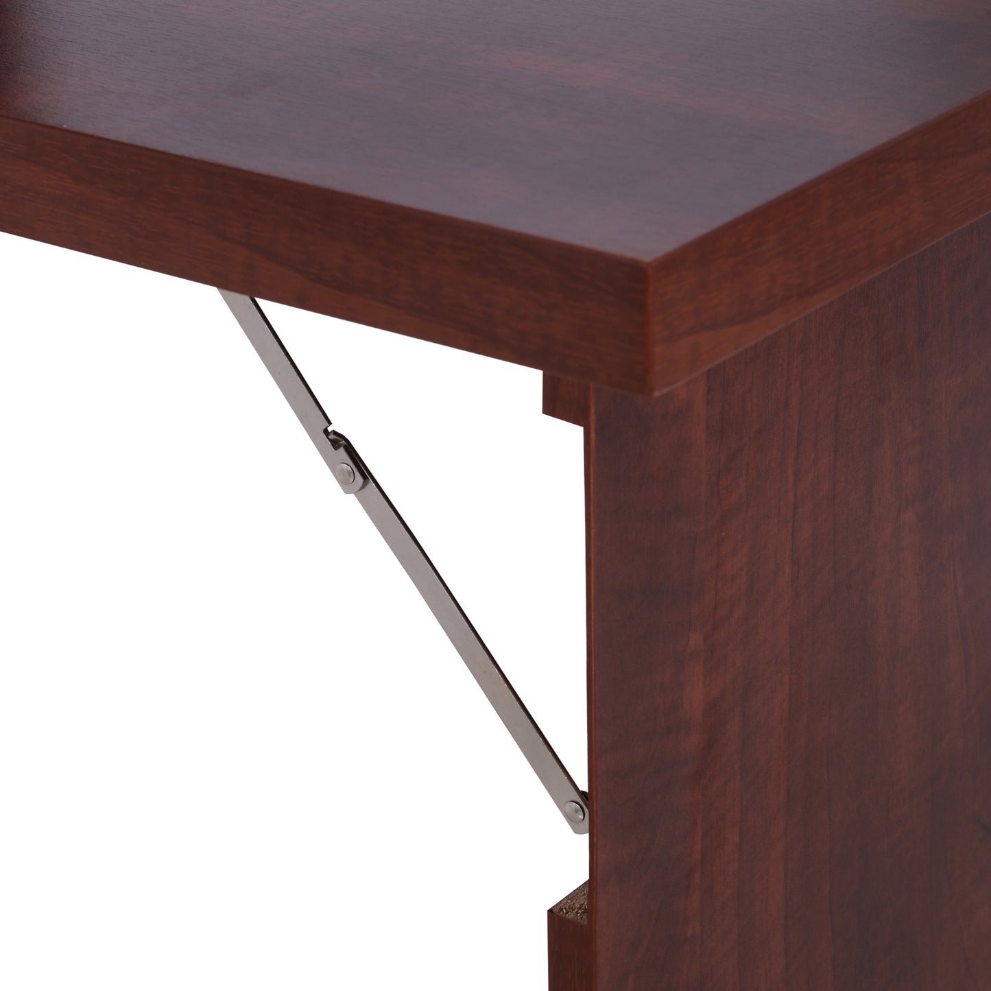 Wall Mounted Desk Fold out Convertible Table Shelf Office Mahogany