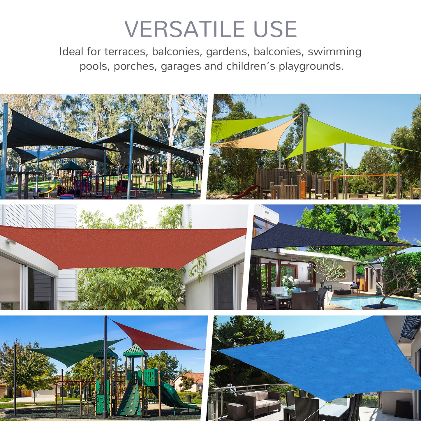 Outsunny Triangle 10’ Canopy Sun Sail Shade Garden Cover UV Protector Outdoor Patio Lawn Shelter with Carrying Bag Sand