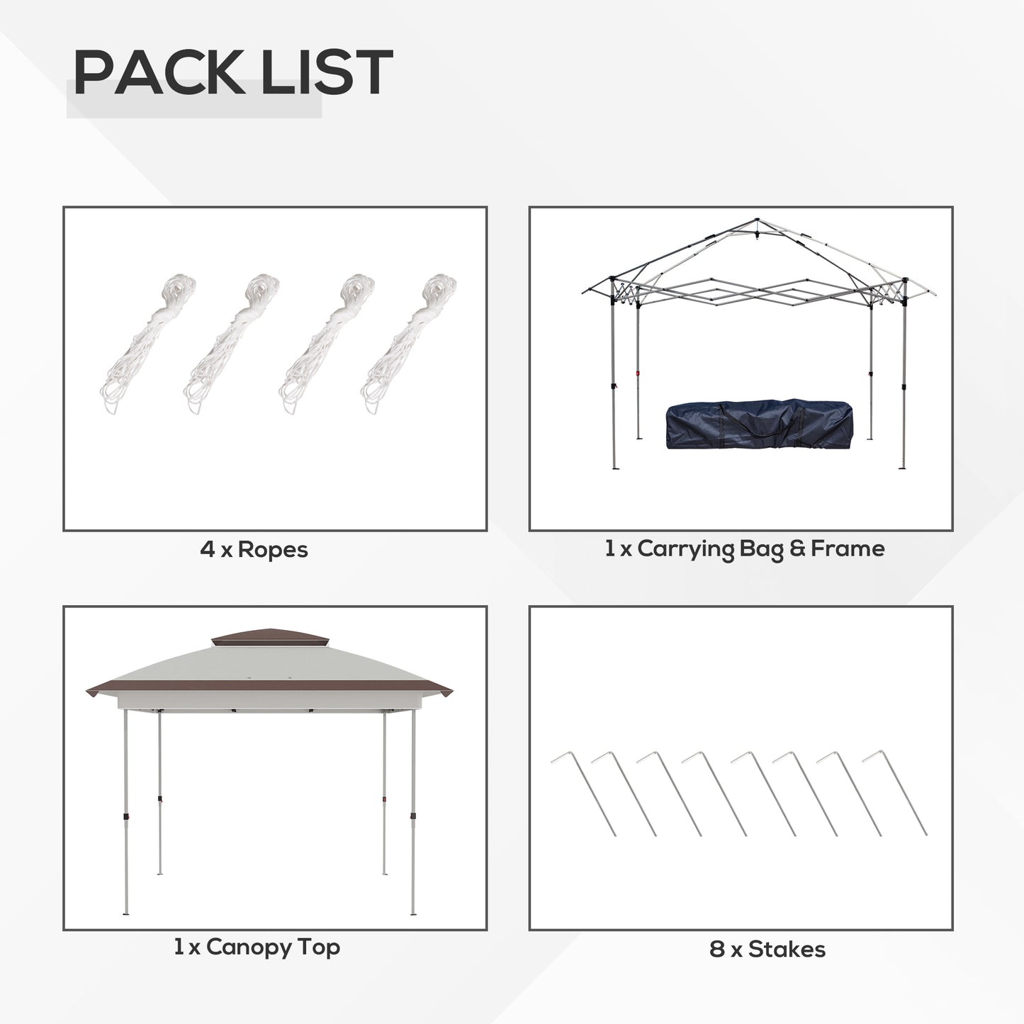 12' x 12' Pop Up Canopy Sun Shade Instant Tent Folding with Mesh Sidewalls, 3-Level Adjustable Height and Storage Bag, Beige