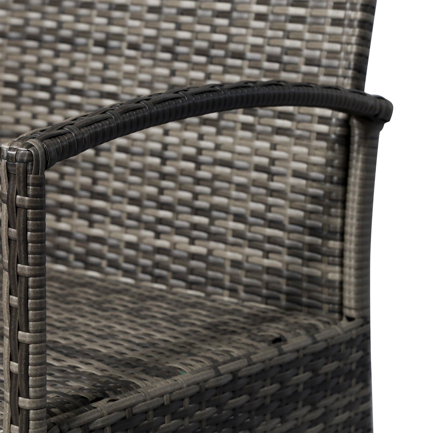 Outsunny 4pcs Outdoor Rattan Wicker Patio Conversation Set Grey