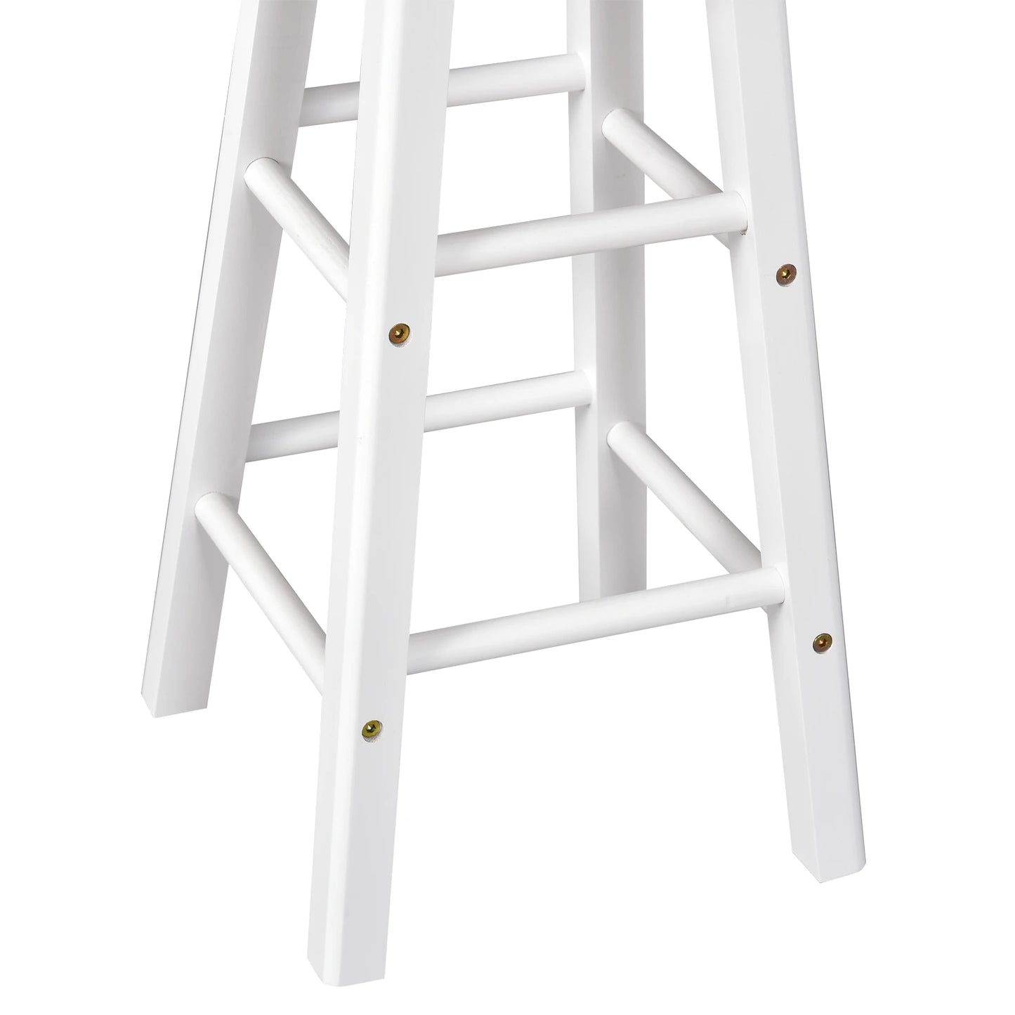 Kitchen Trolley 3 Piece Kitchen Cart Set Drop Leaf Breakfast Table and 2 Stools w/ Rolling Wheels & Towel Bars, Wood & White