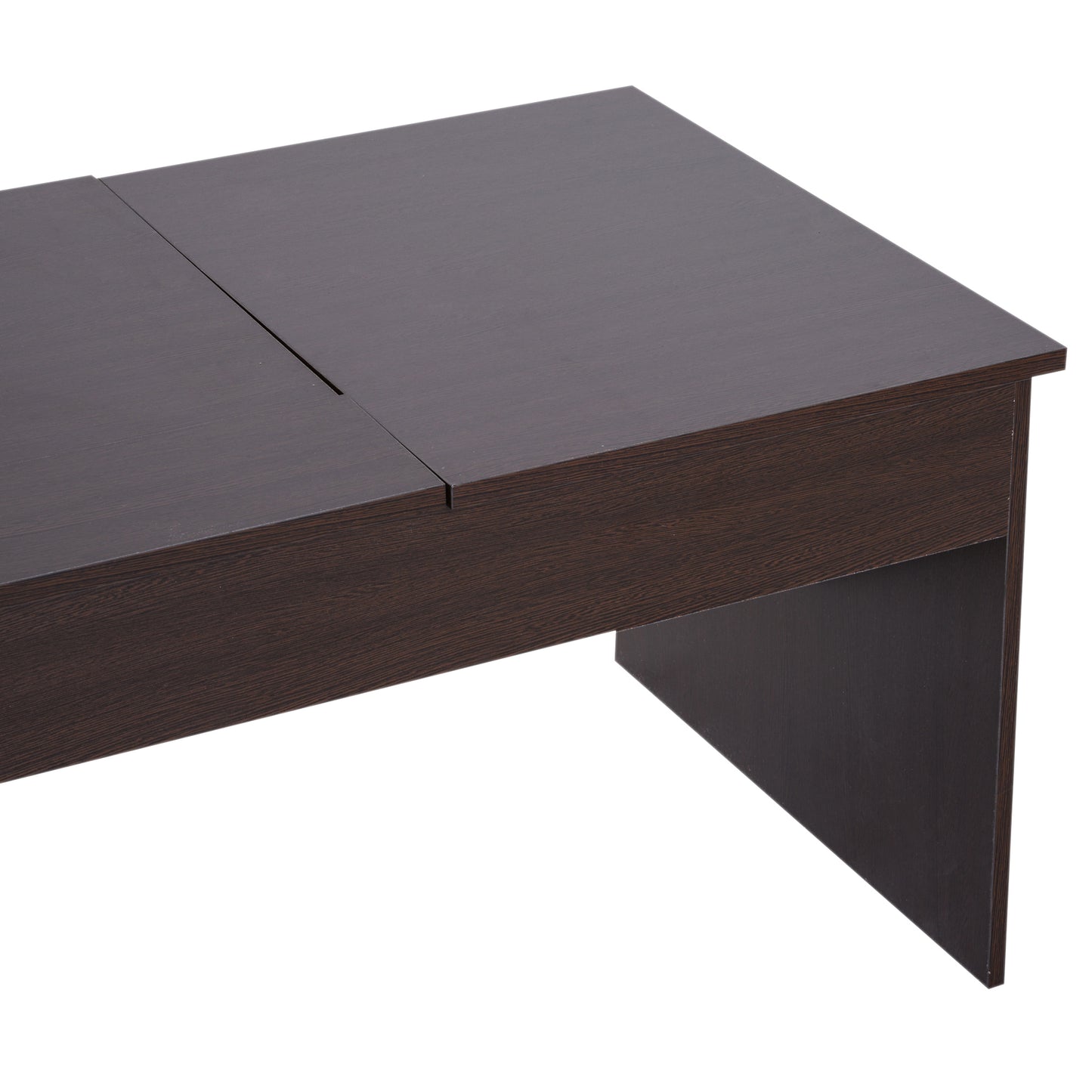 Modern Lift Top Coffee Table Hidden Compartment Living Room Dark Brown