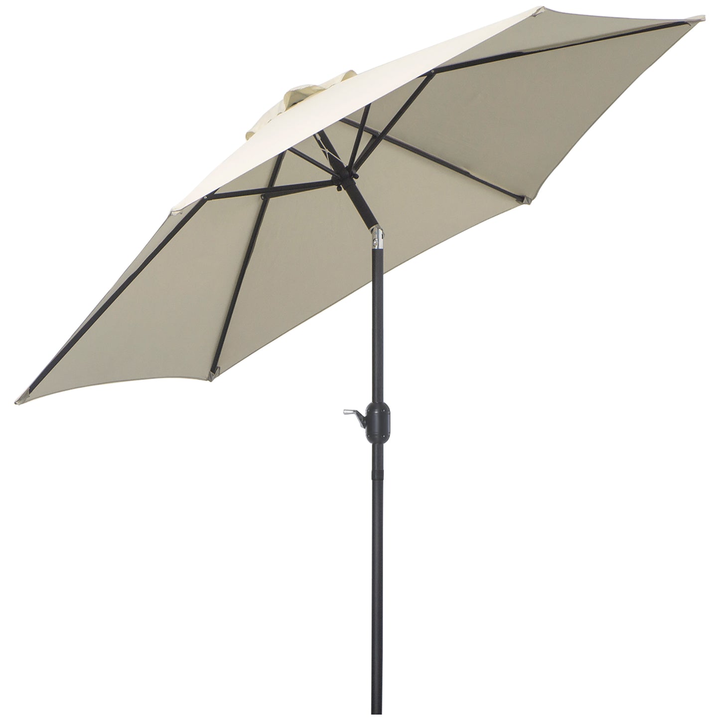 Outsunny 9' Patio Umbrella with Crank Handle Tilt Canopy Market Sunshade