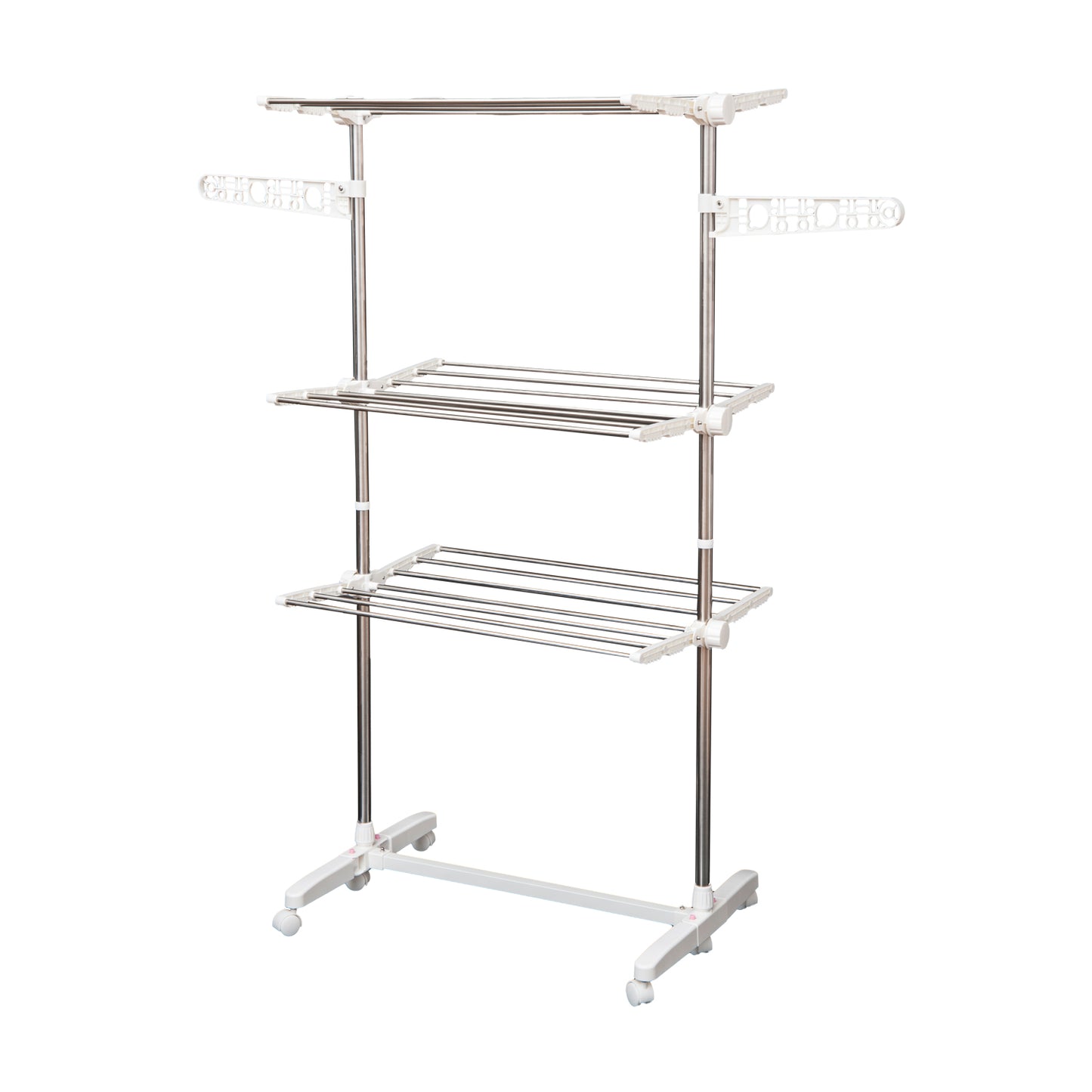 3 Tier Clothes Drying Rack Rolling Laundry Hanger Stand Indoor Outdoor