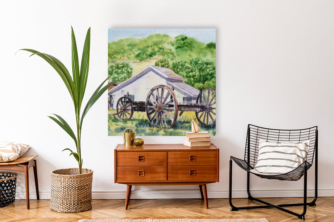 Barn and Old Wagon at Eugene O Neill Tao House by Irina Sztukowski