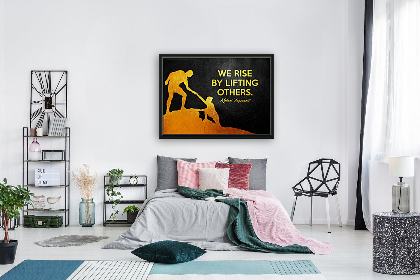 We rise by lifting others. Motivational Wall Art