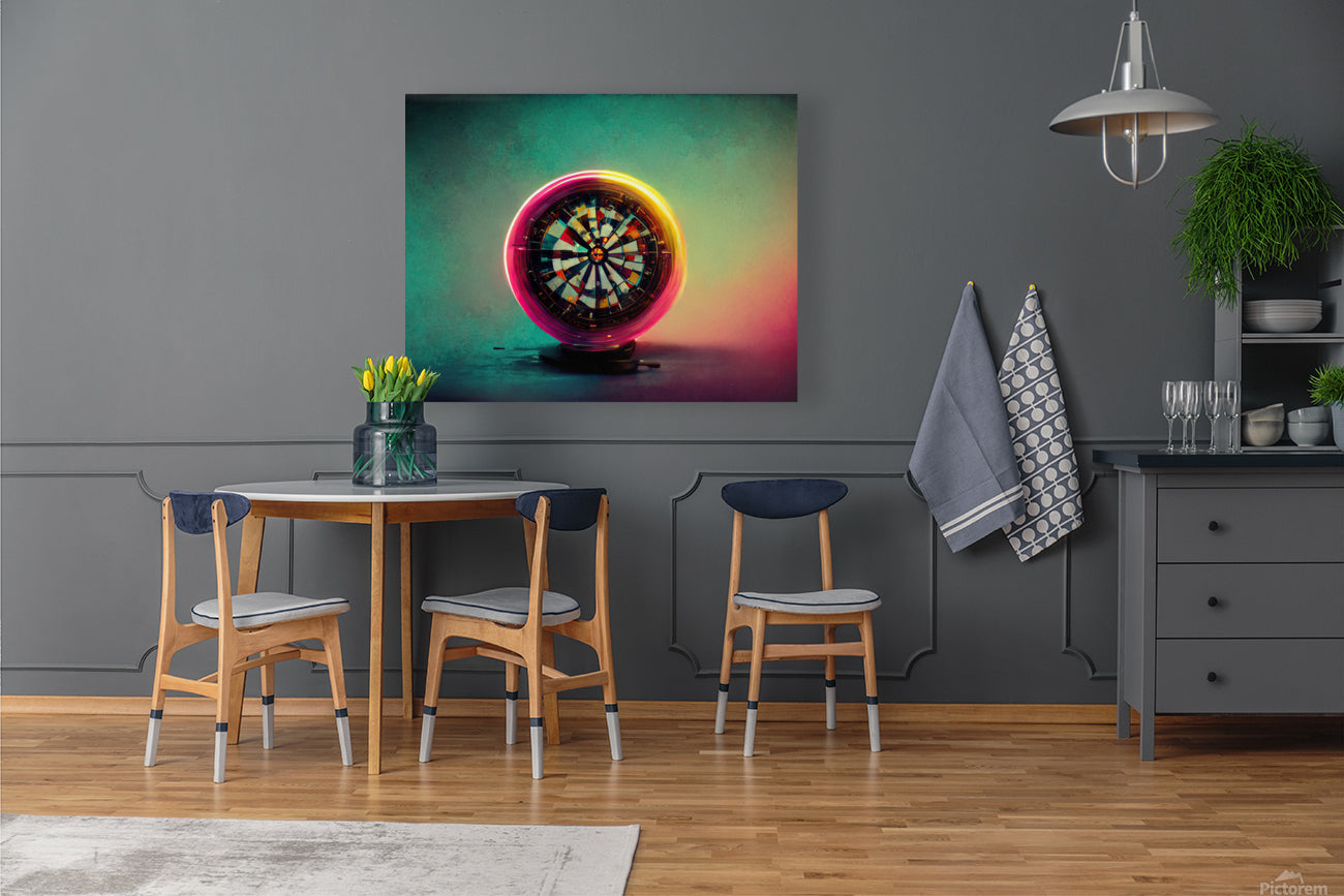 Funky Neon Dartboard by AIWTF