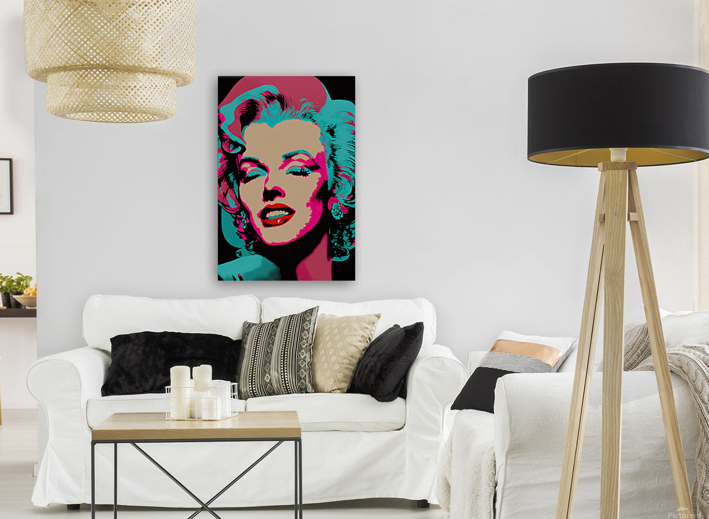 Marilyn Monroe Pop Art Portrait 4x by Design Cueva