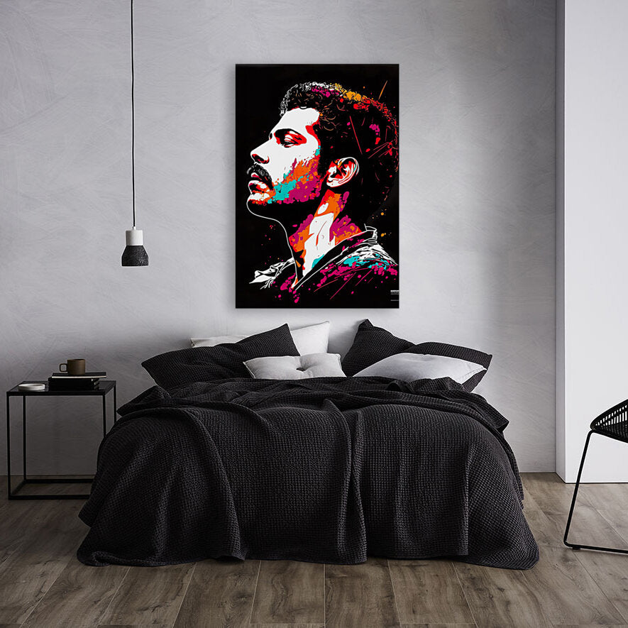 Freddy Mercury Pop Art Portrait by Design Cueva