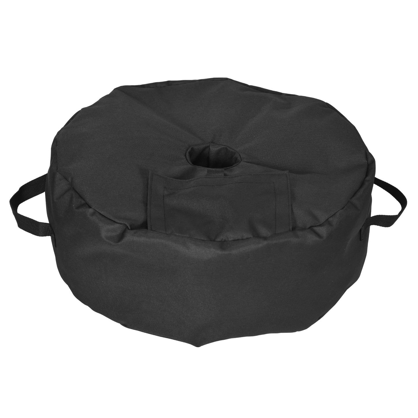 Outsunny 19" Round Patio Umbrella Base Weight Sand Bag Weather Resistant Garden Parasol Weight Base Stand Holder Weights w/ Scoop Up 88lbs Black