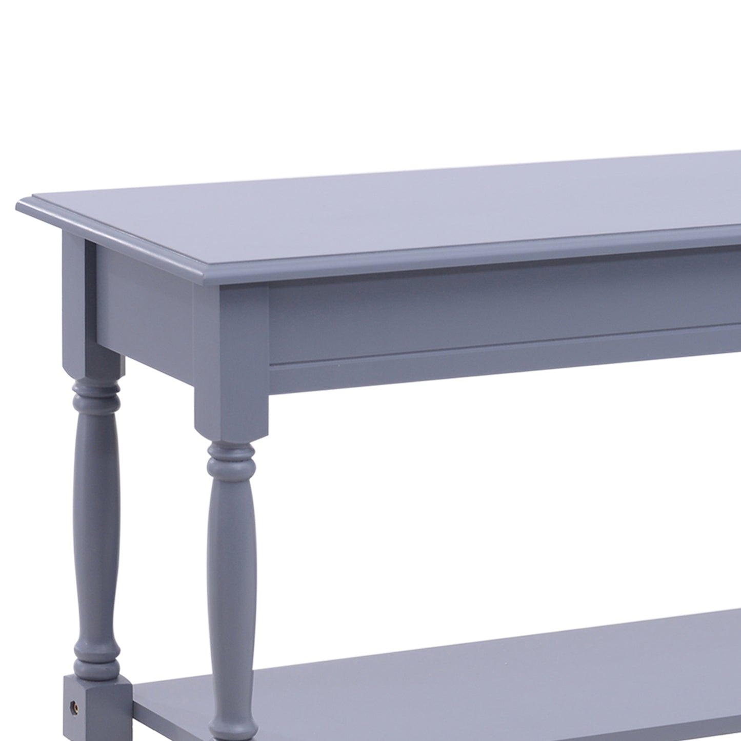 Console Table Modern Sofa Table with 2 Tier Shelves for Living Room, Entryway, Bedroom, Grey