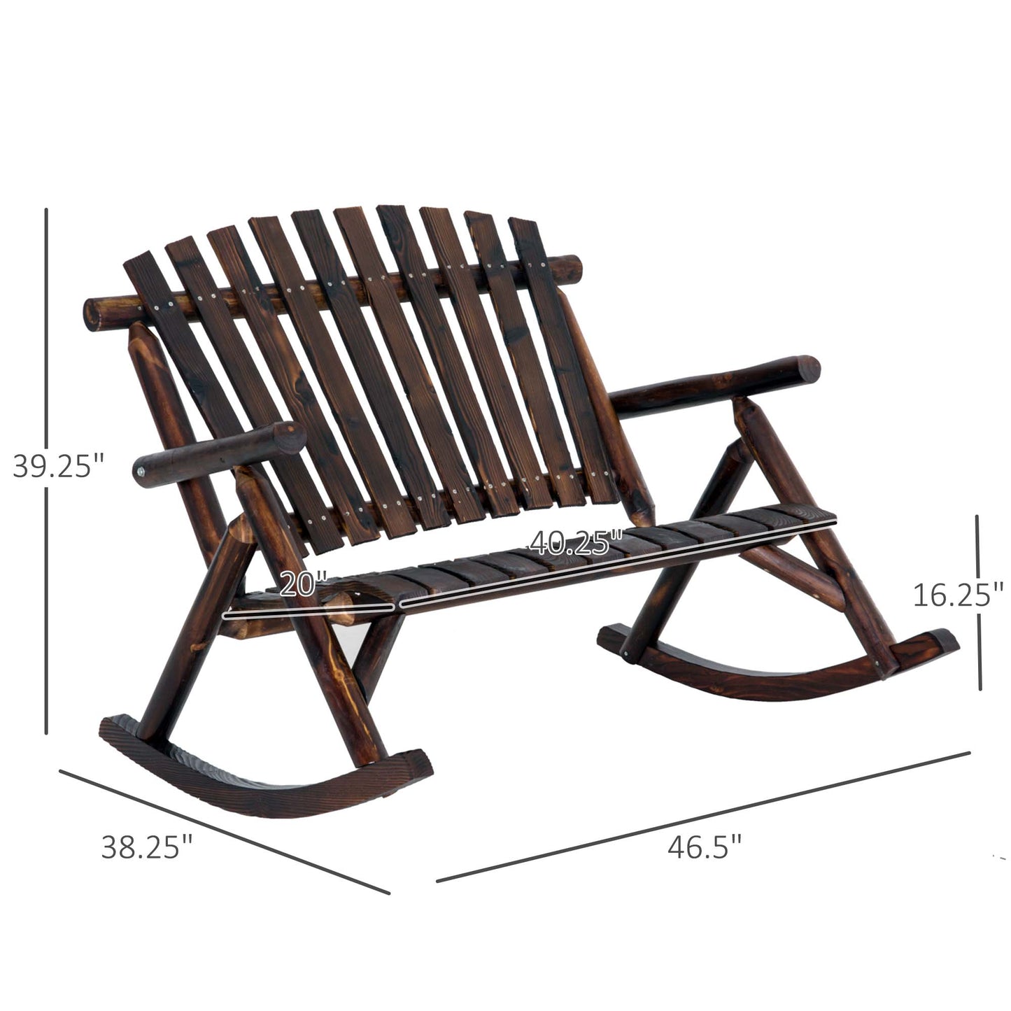 Outsunny Classic Adirondack Rocking Chair