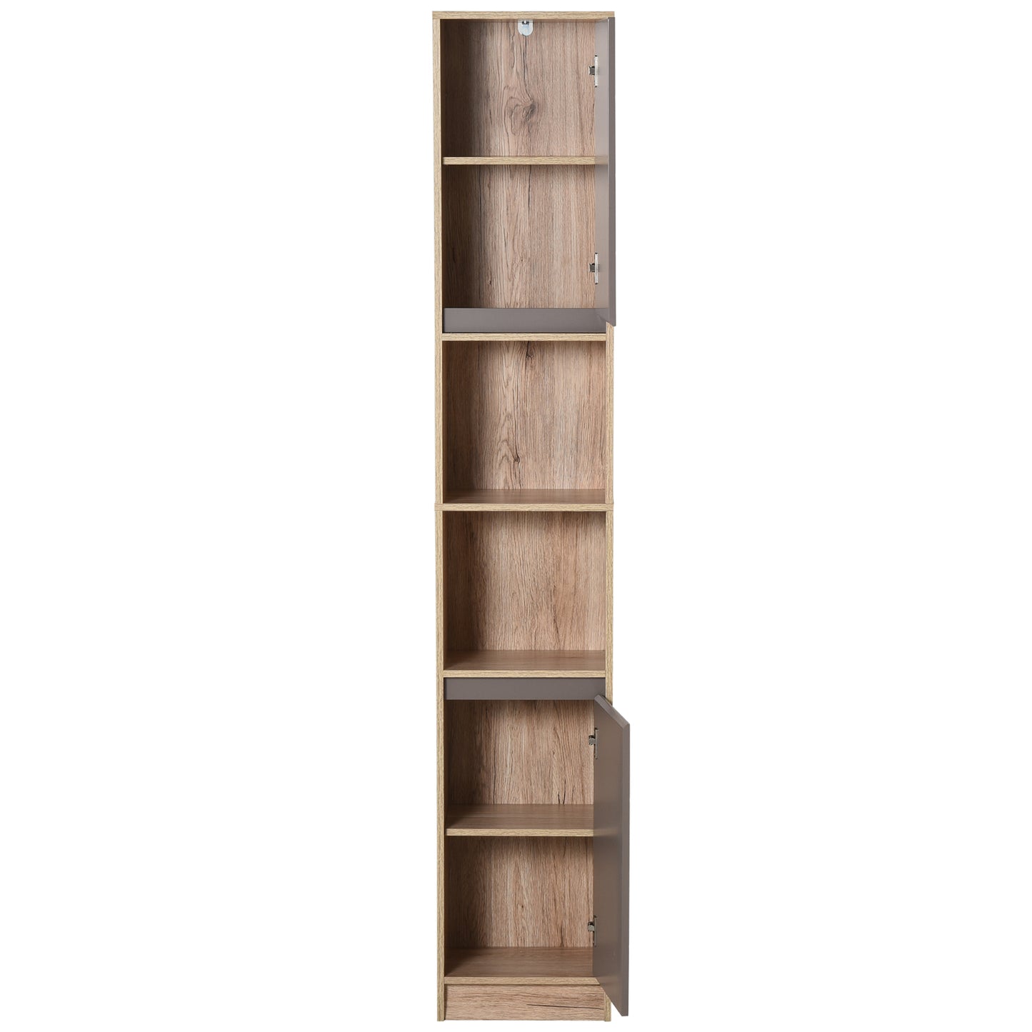 7''/170cm Freestanding Bathroom Tall Storage Cabinet Organizer Tower Cupboard Shelves Wooden Furniture