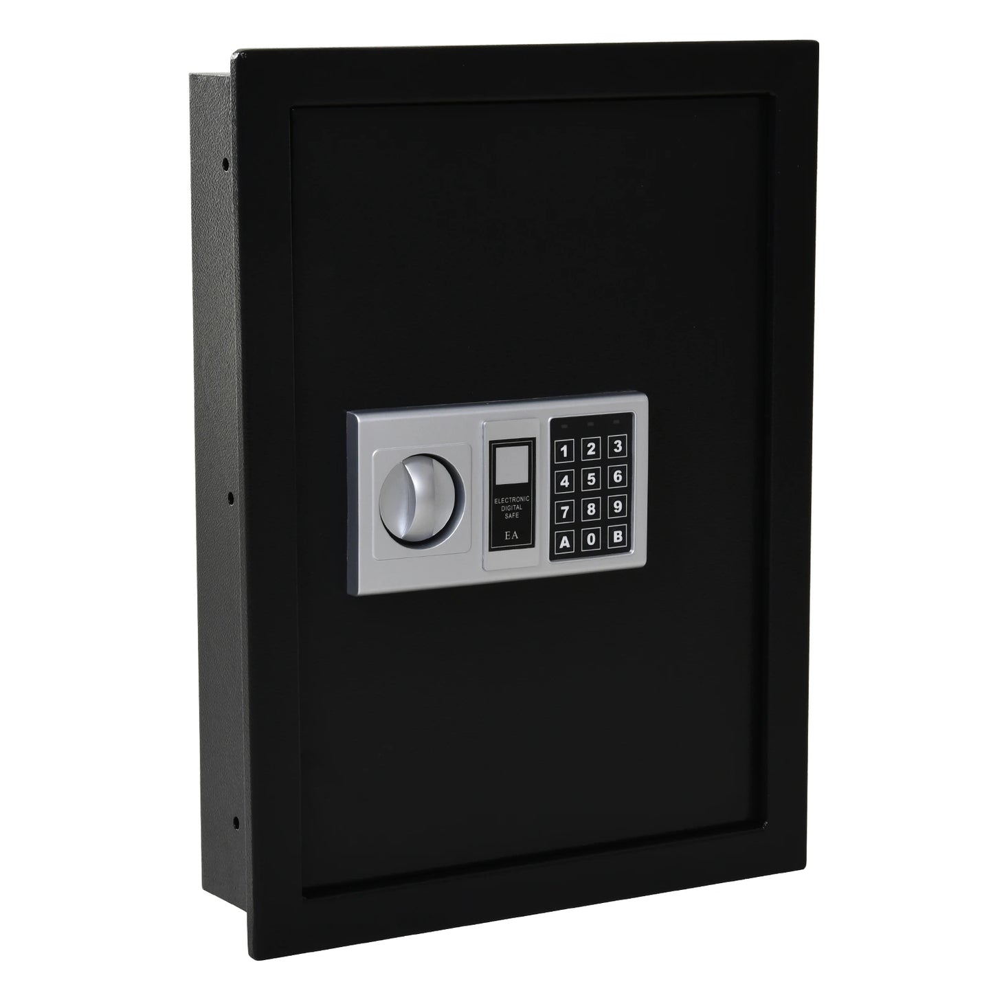 Steel Wall Mount Digital Safe Box with Theft Lock Home Hotel Office Security Black